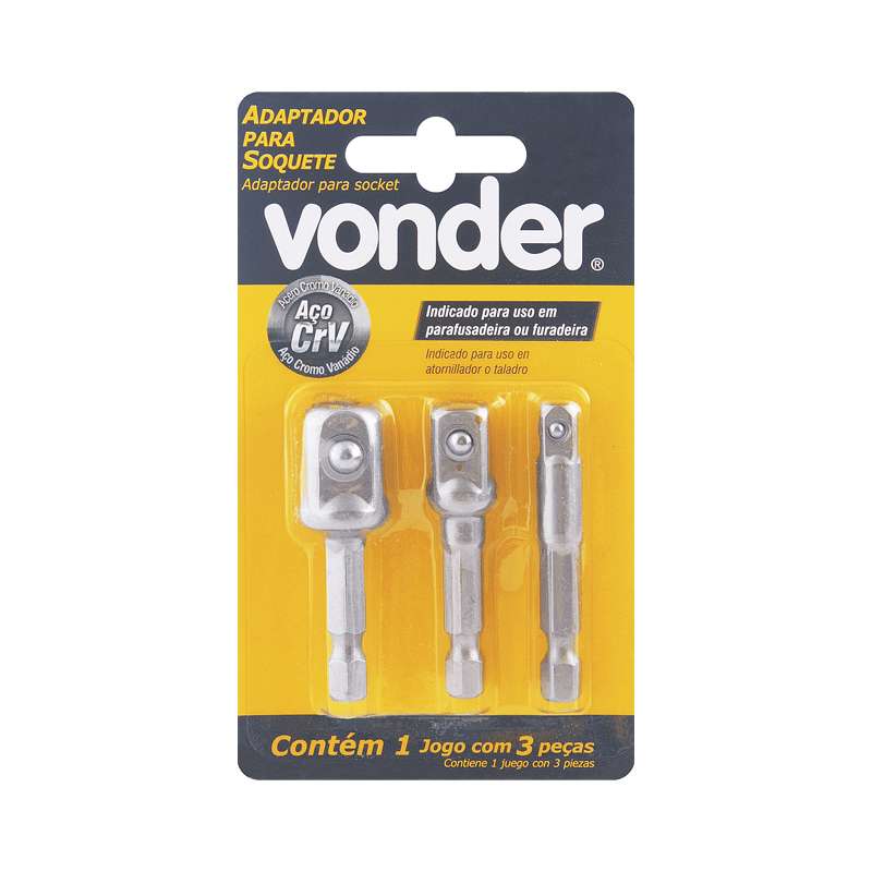ADAPTADOR PARA SOQUETES JG COM 3PCS VONDER 3599000303